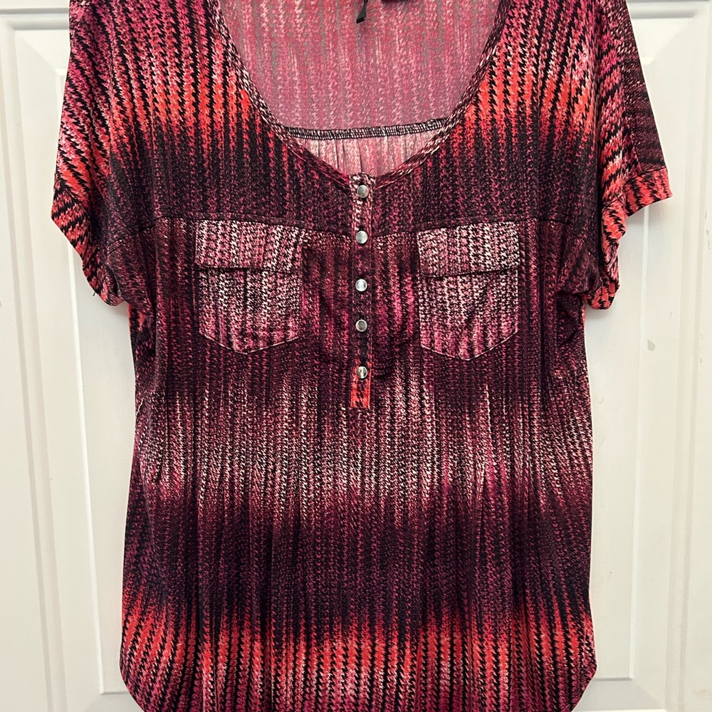 Stylish Women's Pink and Black Top
